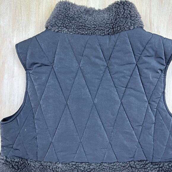 Dylan Gray Full Zip Quilted Sherpa Sleeveless Fleece Cozy Outerwear Vest Medium - Picture 7 of 15